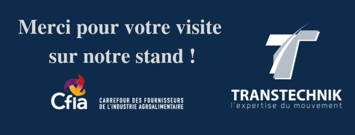 Transtechnik remerciements CFIA Rennes 2019